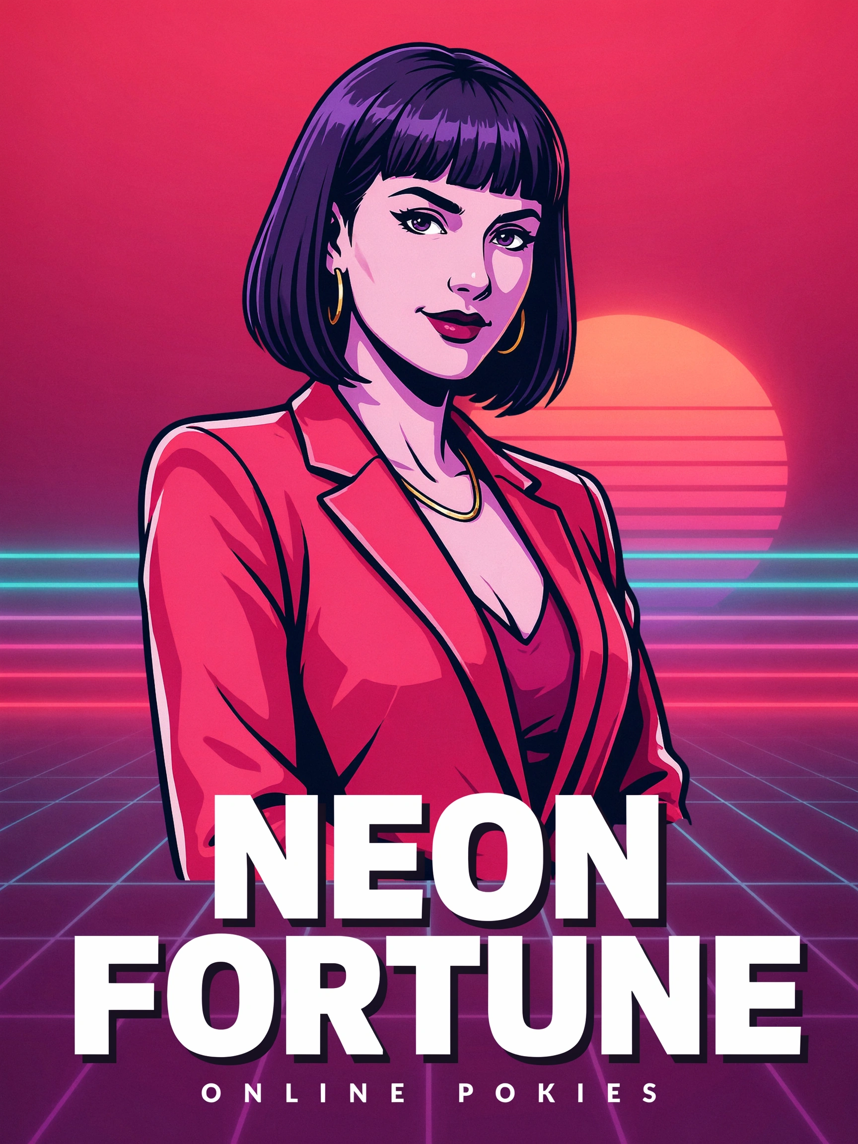 Promo art for the Miami Millions pokie