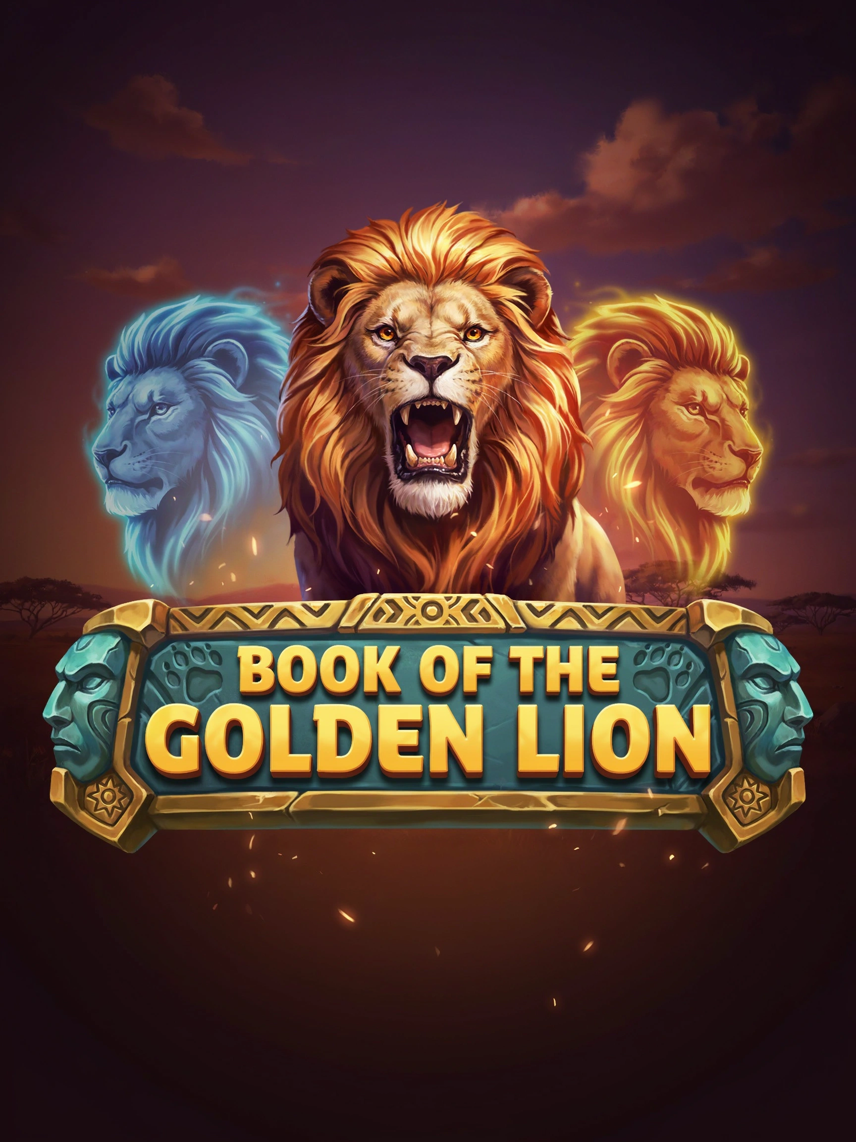 Promo art for the Book of the Golden Lion pokie