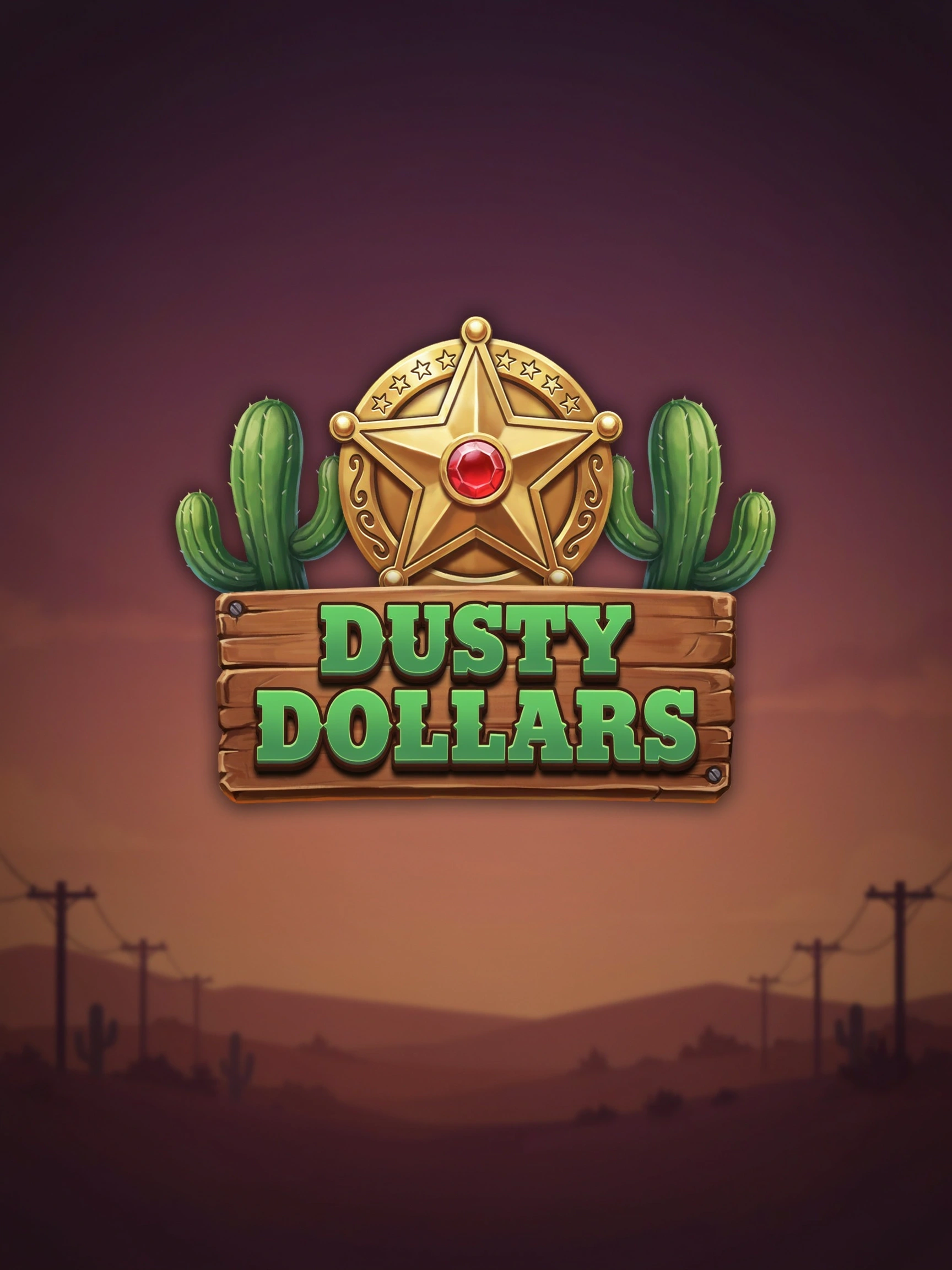 In-game art from the Dusty Dollars pokie