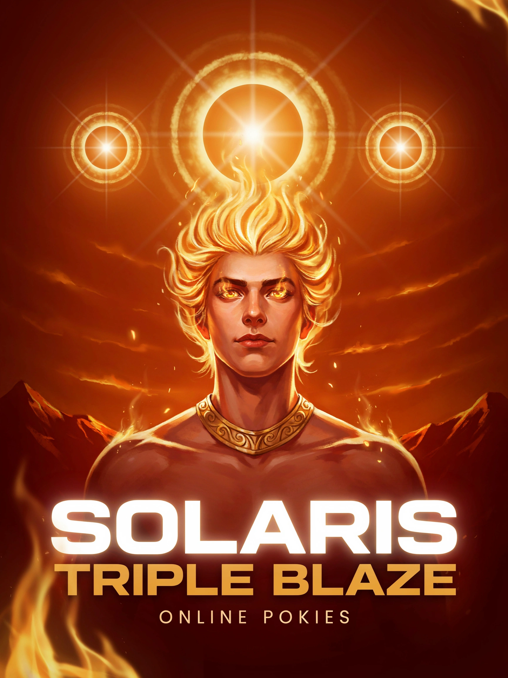 Cover tile for the Helios Triple Sun pokie